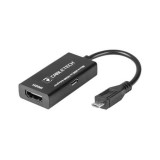 Laidas MHL micro USB - HDMI (K-L) su maitinimu 11pin 0.2m Cabletech
